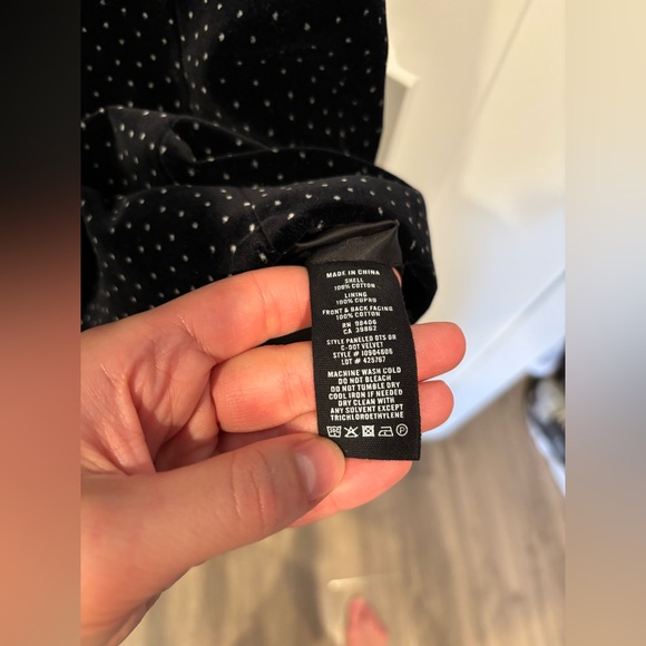 NWT - Theory Off The Shoulder Dress in Dotted Velvet - Picture 8 of 8